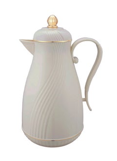 Buy Plastic Coffee/Tea Flask 1 Liter Light Brown/Gold in Saudi Arabia