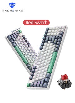اشتري 94 Keys Gaming Keyboard Mechanical Wired Keyboard Hot Swappable With Red Switch RGB Light في الامارات