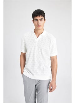 اشتري Man Regular Fit Resort Neck Short Sleeve Smart Casual Knitted Polo T-Shirt في مصر