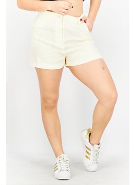 اشتري Women Solid Basic Shorts, Light Beige في الامارات