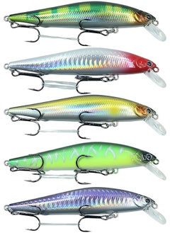 Buy OneNine Fishing Lures for Bass, 5pcs Topwater Bass Lures Slow Sinking Bionic Swimming Lures, Swimbait Hard Baits Crankbait Lifelike Fishing Lures Kit for Freshwater Saltwater Fishing in UAE