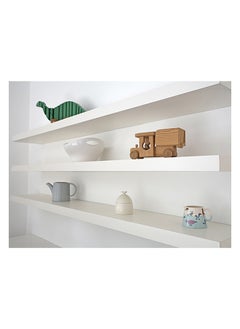 Buy FLOATING WALL SHELVES 40CM WHITE SIZE: 40X19.5X3.8CM in UAE