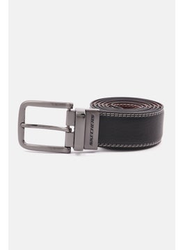 اشتري Men Double Stitch Reversible Belt, Black/Brown في السعودية