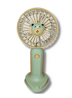 Buy Rechargeable Mini Portable Fan , With Office Bedroom Mobile Phone Holder - HK59 Green in Egypt
