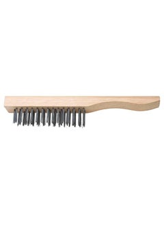 Buy 4 Wire Rows Steel Brush with Wood Base in UAE