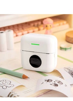 اشتري Label Printer, Portable Thermal Printer, Mini Photo Printer, Rechargeable Labeler, Small Bluetooth Inkless Printer with 5 Rolls of Thermal Paper, 5 Rolls of Self-Adhesive Paper for Android and iOS Sma في السعودية