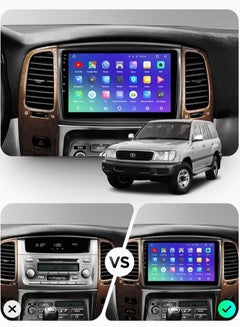 Buy For Toyota Land Cruiser VXR 2002 -2007 Android Car Stereo 4GB RAM Support Apple Carplay Android Auto Wireless Fast Interface AHD Camera Included SIM Card Bluetooth USB Video in UAE