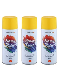 Buy Pack Of 3 Spray Paint Set - 41 Canary Yellow in Saudi Arabia