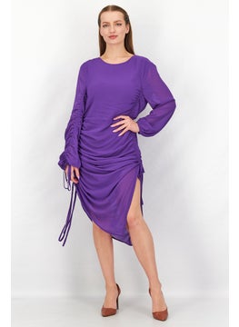 اشتري Women Textured Maxi Dress, Purple في الامارات