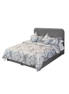 Buy Lamar | Velvet Bed Frame - Dark Grey in Saudi Arabia