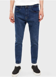 Buy Mid Wash Straight Fit Jeans in Saudi Arabia