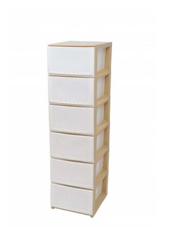 Buy Chest of 6 Drawers Multicolour  42×34×124 cm in Saudi Arabia