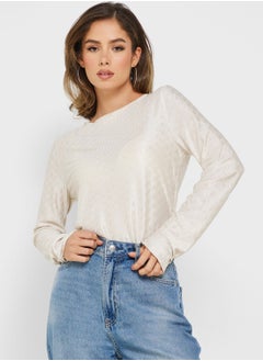 Buy Textured Knitted Top in UAE