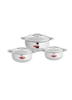 Buy Stainless Steel Hotpot Set of 3 pieces in Saudi Arabia