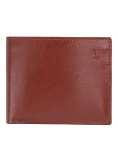 اشتري Leather Hamburg Wallet Dark Tan Gold في الامارات