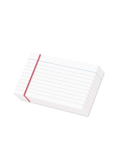 اشتري Ruled index card, 100 Pack White Lined Record Cards for Office School Note making, List Making, Revision Flash Cards, 6” x 4", 240GSM في الامارات