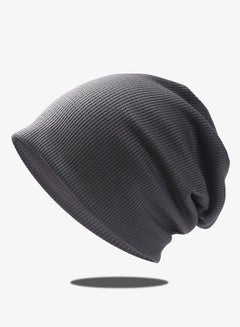 Buy Slouch Beanie Hat for Men Women Stretchy Skull Cap Soft Spring Autumn Warm Daily Outdoor Cuffed Hats Unisex Comfortable Beanie Drak Grey in UAE