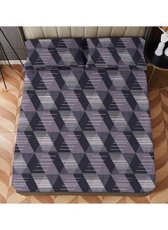 Buy Classic Single Bed Flat Printed Bedsheet Set 1 Single Bed Fitted Sheet (140 x 230 cm) and 1 Pillow case (46 x 71+7.5cm) in UAE