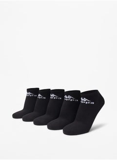 Buy Logo Detail Ankle Length Sports Socks - Set of 5 in UAE