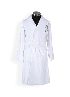 Buy Liza Bathrobe, White - 380 GSM, Free Size in UAE