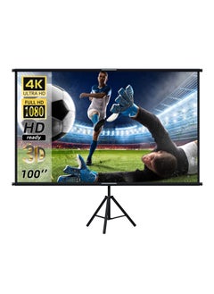 Buy Projector Screen with Stand 100 inch Indoor Outdoor Projection Screen, Portable 16:9 4K HD Movie Screen with Carry Bag Wrinkle-Free Design in Saudi Arabia