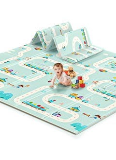 Buy Baby Play Mat, 200x180x1.5 cm Foldable Play Mat for Baby, Extra Large Non-Toxic Tummy Time and Crawling Mat, Thick Foam Play Mat for Baby, Reversible Portable Baby Floor Mat in Saudi Arabia