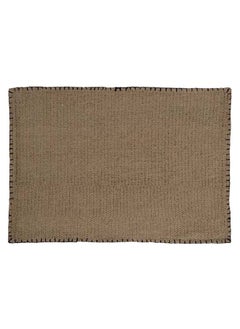 Buy Blanket Stitched Placemat, Brown & Black - 33x48 cm in UAE