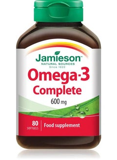 Buy Jamieson Omega 3 Complete 600 mg 80 Softgels in Saudi Arabia