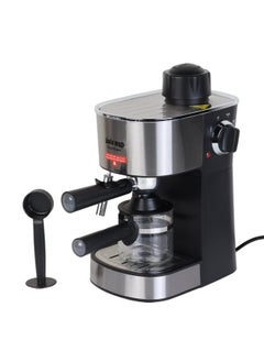 Buy Espresso and Cappuccino Maker 240ml Tank Capacity 4 Cups Silver/Black 800 watts in Saudi Arabia