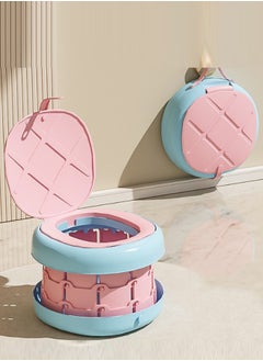 Buy Portable Potty Seat, Kids Folding Training Toilet Chair Travel Potty Indoor Outdoor with Storage Travel Bag And PVC Cushion in Saudi Arabia