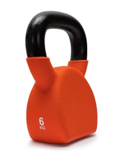 Buy Premium Cast Iron Vinyl Half Coating 6 KG Kettle Bell for Gym, Home Gym in Saudi Arabia