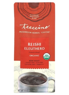 اشتري Mushroom Herbal Coffee Reishi Eleuthero Dark Roast Caffeine Free 10 oz (284 g) في الامارات