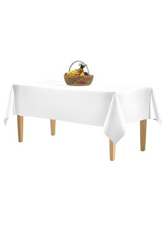 Buy 5-Pack White Disposable Plastic Tablecloth for Rectangle Tables（54 x 108 inch）,Premium thickening Plastic Table Cloth for Wedding,Party,Picnic,Camping and Banquet,Disposable or Reusable in in UAE