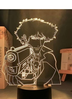 اشتري 3D Night Light Anime Illusion LED Decor Cowboy Bebop Spike Spiegel LED Night Light for Bedroom Decor Nightlight Birthday Gift Anime 3D Lamp Spike Cowboy Bebop Multicolor في الامارات