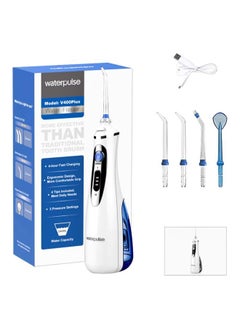 Buy Portable Dental Water Flosser White/Blue in Saudi Arabia