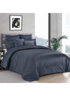 اشتري Milan 7-Piece Comforter Set, Navy - 240x260 cm في الامارات