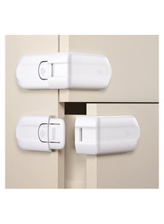 Buy Kids Safety Cabinet Locks 4Pcs Child Safety Refrigerator Lock for Home Fridge Freezer Door Proof Locks with Adhesive and Easy to Install Anti-pinch Baby 90-degree Safety Right-angle Lock in UAE