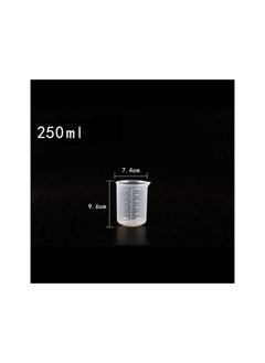 Buy 250ml -style measurement cup ML premium transparent plastic graded silicone cups without stem in UAE