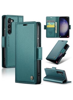 Buy Flip Wallet Case For Samsung Galaxy S23 plus [RFID Blocking] PU Leather Wallet Flip Folio Case with Card Holder Kickstand Shockproof Phone Cover (Green) in Egypt