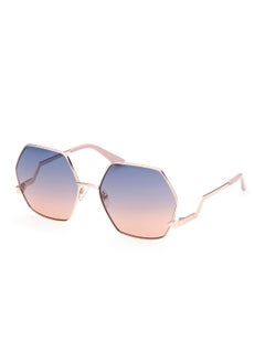 Buy Women's UV Protection Asymmetrical Shape Metal Sunglasses GU781528W61 - Lens Size: 61 Mm - Shiny Rose Gold in Saudi Arabia