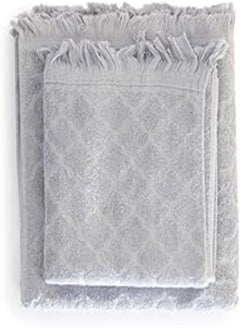 اشتري More Cottons Trifle Jacquard Towel (silver, 70 * 140) في مصر