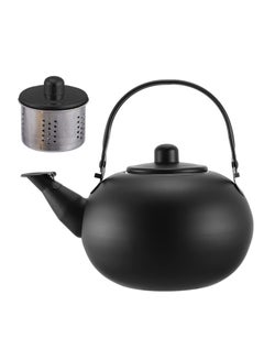 Buy Simple Stainless Steel Water Kettle, Tea Kettle, Water Kettle Suitable for Gas Stoves Black 2.2L in UAE