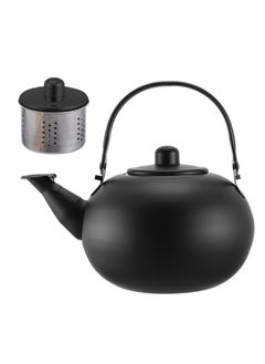 اشتري Simple Stainless Steel Water Kettle, Tea Kettle, Water Kettle Suitable for Gas Stoves Black 2.2L في الامارات