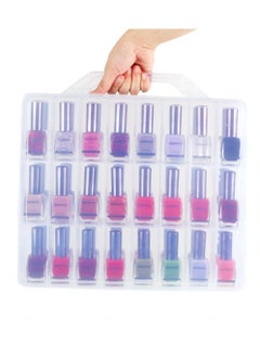 Buy Portable Nail Polish Organizer, Clear Double Side Nail Polish Holder,Gel Nail Storage for 48 Bottles,Space Saver (13.5 x 11.6 x 3.2in) in Saudi Arabia