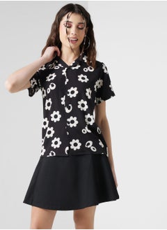 Buy Urban Minx Printed Button Down Shirt in UAE