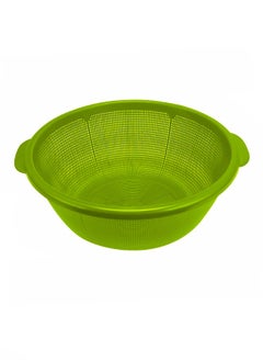 Buy Multi Purpose Plastic Stainer Colander Washing Net for Fruits, Vegetable and Meat -30cm, Green in Saudi Arabia