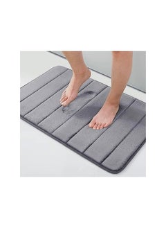 Buy Bath Mat 40X60Cm Pack Of 2 Memory Foam Bath Mat Non Slip Soft And Comfortable Bath Mat With Highly Absorbent Bathroom Mat Non Slip For Shower Tub And Floor Non Slip in Saudi Arabia