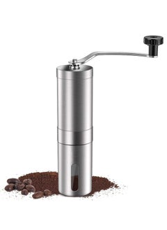 Buy Manual Coffee Bean Grinder Silver Standard Portable Manual Ceramic Coffee Bean Grinder Stainless Steel Hand Handmade Mill Kitchen Grinding Tool in Saudi Arabia