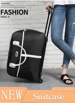 Buy 2in1 Suitcase for Men and Women, Large Capacity Handbag with Adjustable Pull Rod Portable Luggage Trolley Travel Bag Trolley Backpacks for Business Travel in UAE