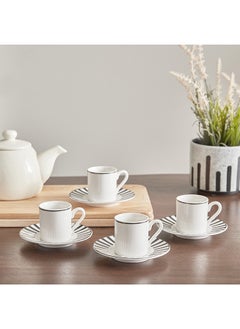 اشتري Gusto 4-Piece Espresso Cup and Saucer Set 70 ml في الامارات